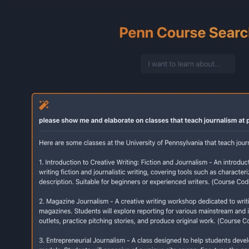 Penn Course Search